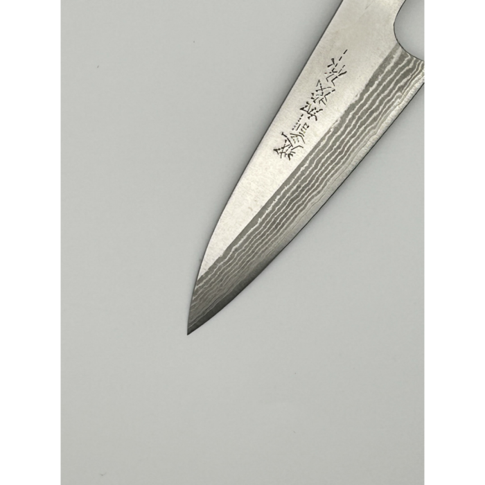Kamo Katsuyasu Suminagashi VG10 Petty 80mm japoniškas peilis su apvalia presuotos medienos rankena - Image 6