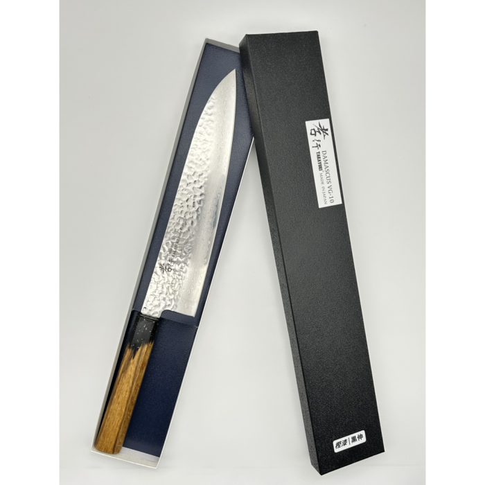 Sakai Takayuki VG10 33 Layer Damascus Gyuto 240mm japoniškas peilis su aštuonkampe dekoruoto ąžuolo rankena - Image 7