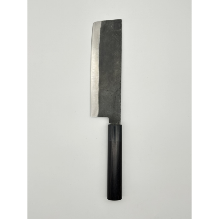 Yoshida Hamono Kyusakichi Aogami Blue Carbon Steel Nakiri 180mm japoniškas peilis su D formos rusvamedžio rankena