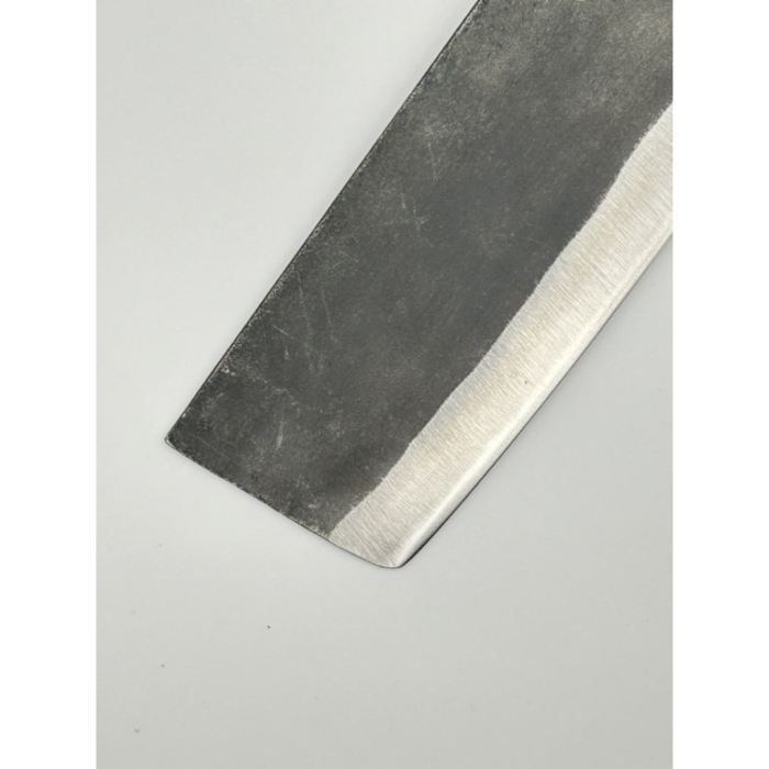 Yoshida Hamono Kyusakichi Aogami Blue Carbon Steel Nakiri 180mm japoniškas peilis su D formos rusvamedžio rankena - Image 5