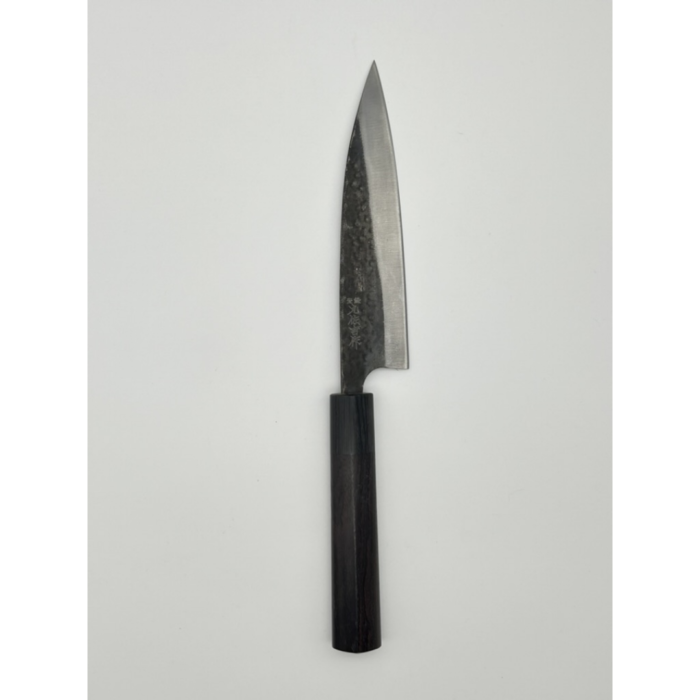 Yoshida Hamono Kyusakichi Aogami Blue Carbon Steel Petty 150mm japoniškas peilis su D formos rusvamedžio rankena