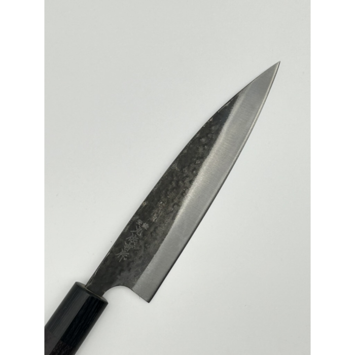 Yoshida Hamono Kyusakichi Aogami Blue Carbon Steel Petty 150mm japoniškas peilis su D formos rusvamedžio rankena - Image 6