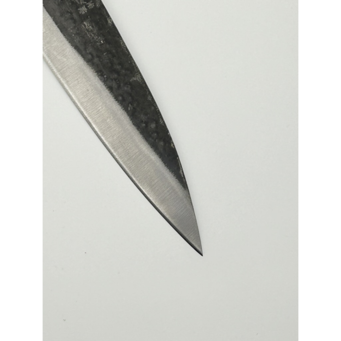 Yoshida Hamono Kyusakichi Aogami Blue Carbon Steel Petty 150mm japoniškas peilis su D formos rusvamedžio rankena - Image 7