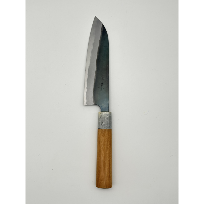 Masakage Mizu Aogami #2 Kasumi Santoku 170mm japoniškas peilis su Ovalioji vyšnios rankena