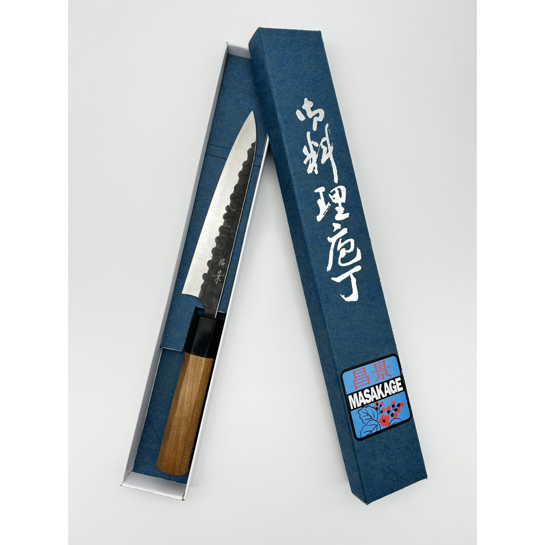 Masakage Koishi Aogami Super Kuro-uchi Petty 150mm japoniškas peilis su aštuonkampe vyšnios rankena - Image 7